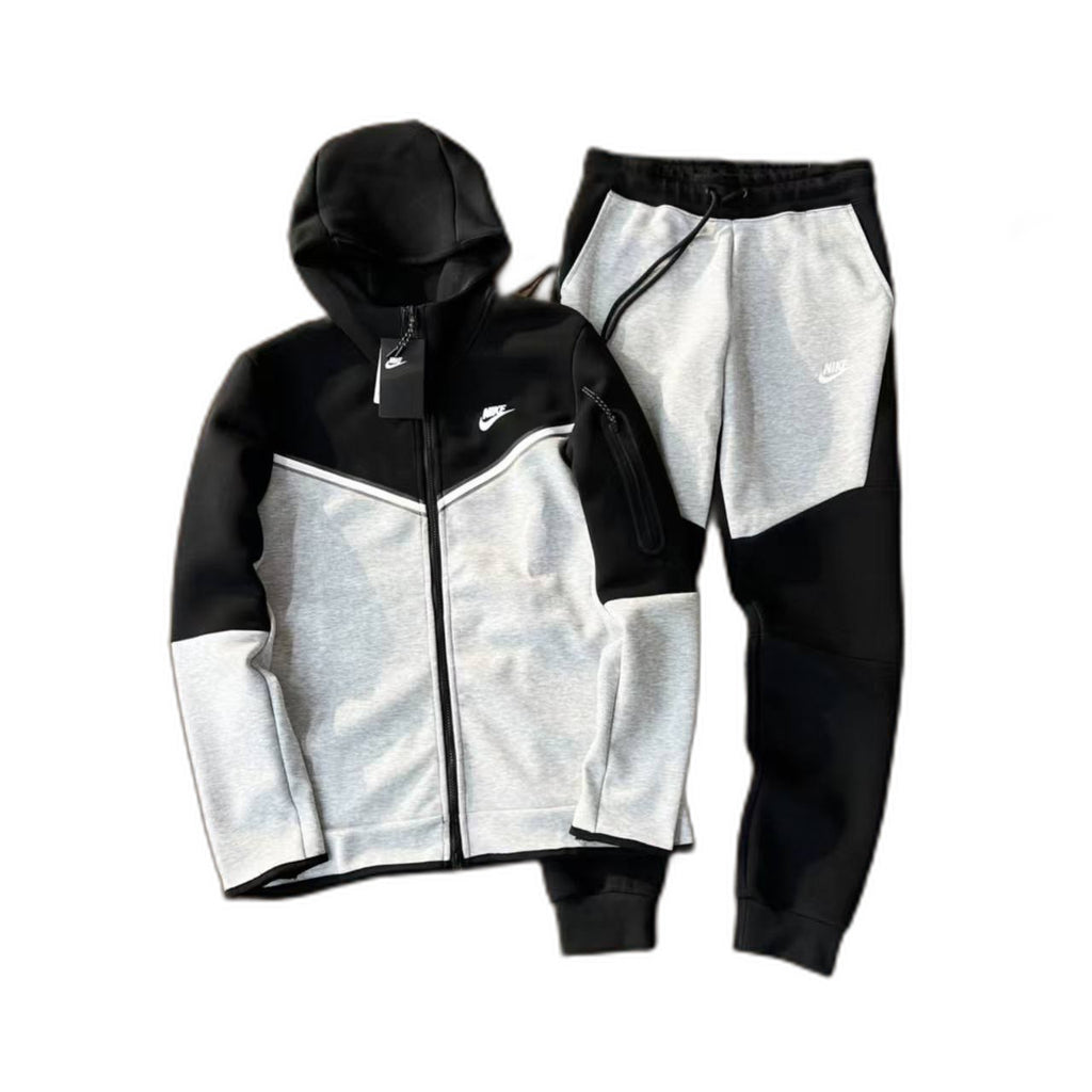 Conjunto Nike Tech Fleece - Negro y Gris