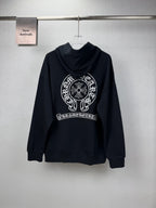 Sudadera Chrome Hearts 2026 nuevo bordado herradura logo Washed y desgastado para pareja sudadera con capucha - Estilo B CALIDAD ORIGINAL