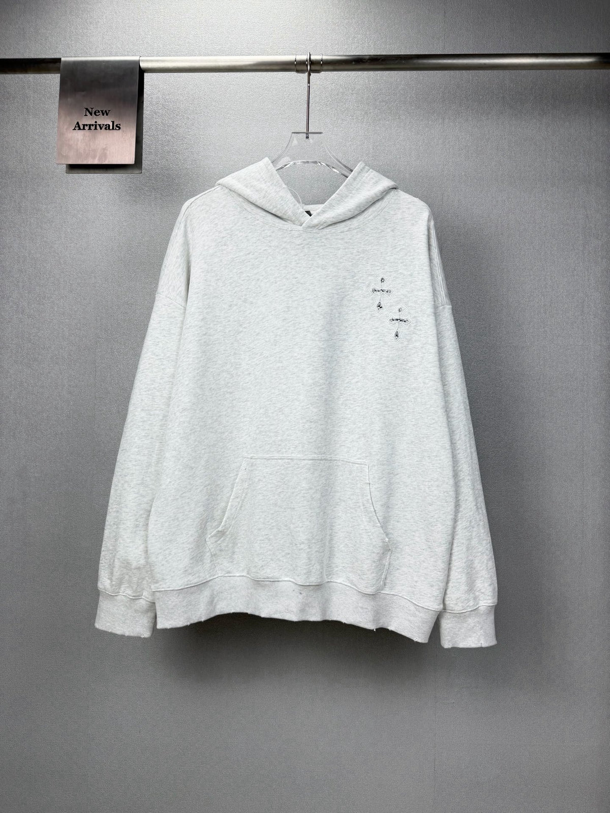 Sudadera Chrome Hearts 2026 nuevo bordado cruz logo Washed y desgastado para pareja con capucha - Estilo C CALIDAD ORIGINAL