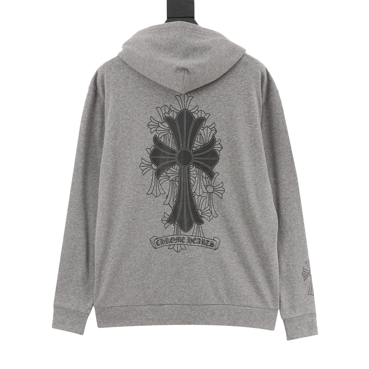Chaqueta Chrome Hearts negro cruz estampado con capucha chaqueta - gris CALIDAD ORIGINAL