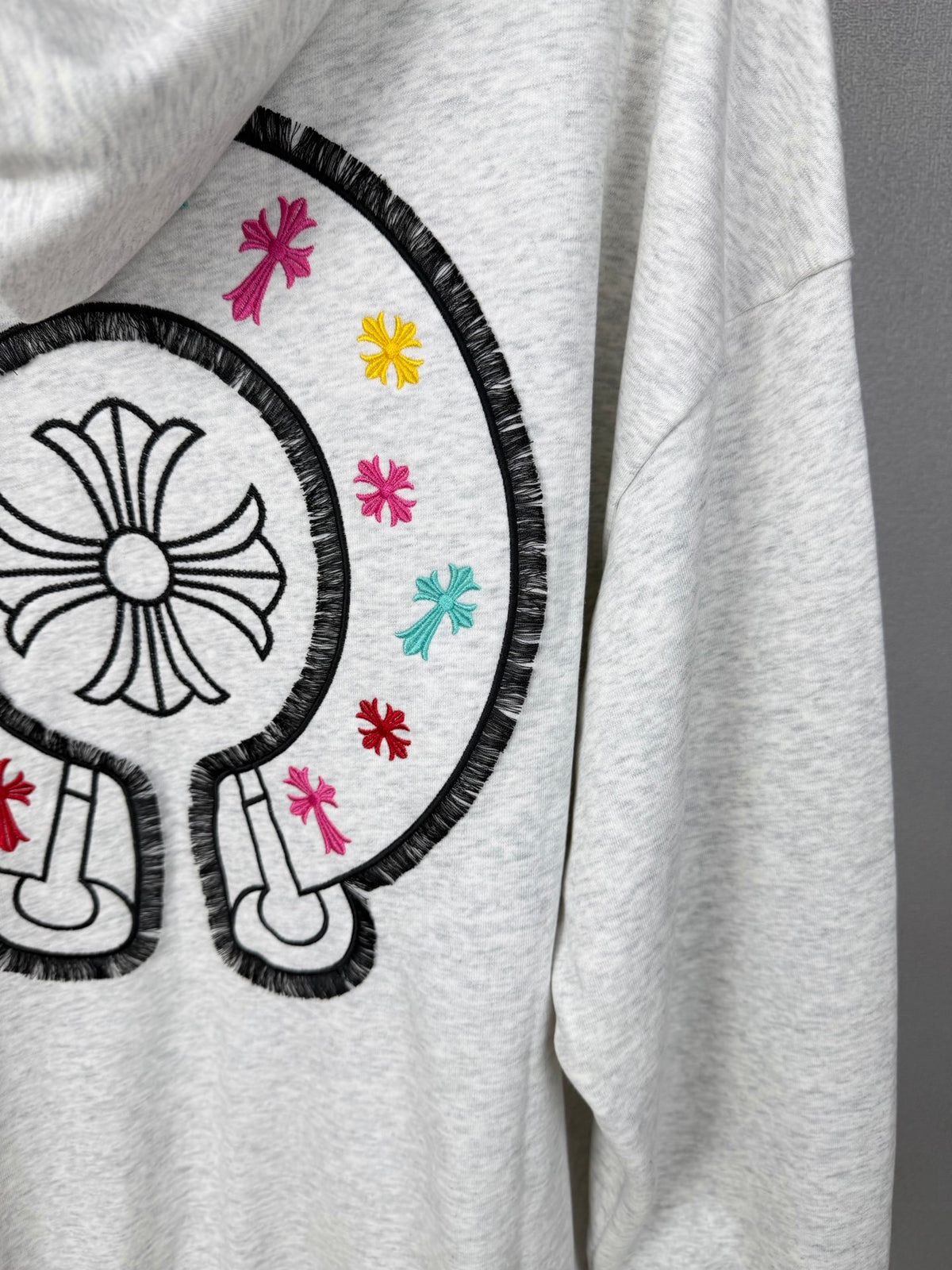 Sudadera Chrome Hearts 2026 nuevo bordado herradura colorido sánscrito logo Washed y desgastado para pareja con capucha CALIDAD ORIGINAL
