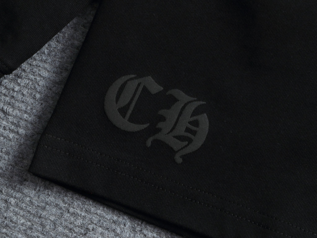 Prenda Chrome Hearts cruz y herradura estampado de logo cuello redondo manga larga - Estilo D CALIDAD ORIGINAL