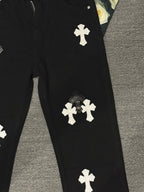 Pantalón Chrome Hearts & CH City edición limitada sánscrito cruz Appliqué patchwork jeans CALIDAD ORIGINAL