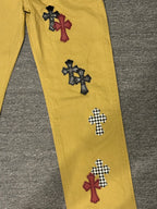 Pantalón Chrome Hearts cruz con estampado de denim pantalón CALIDAD ORIGINAL