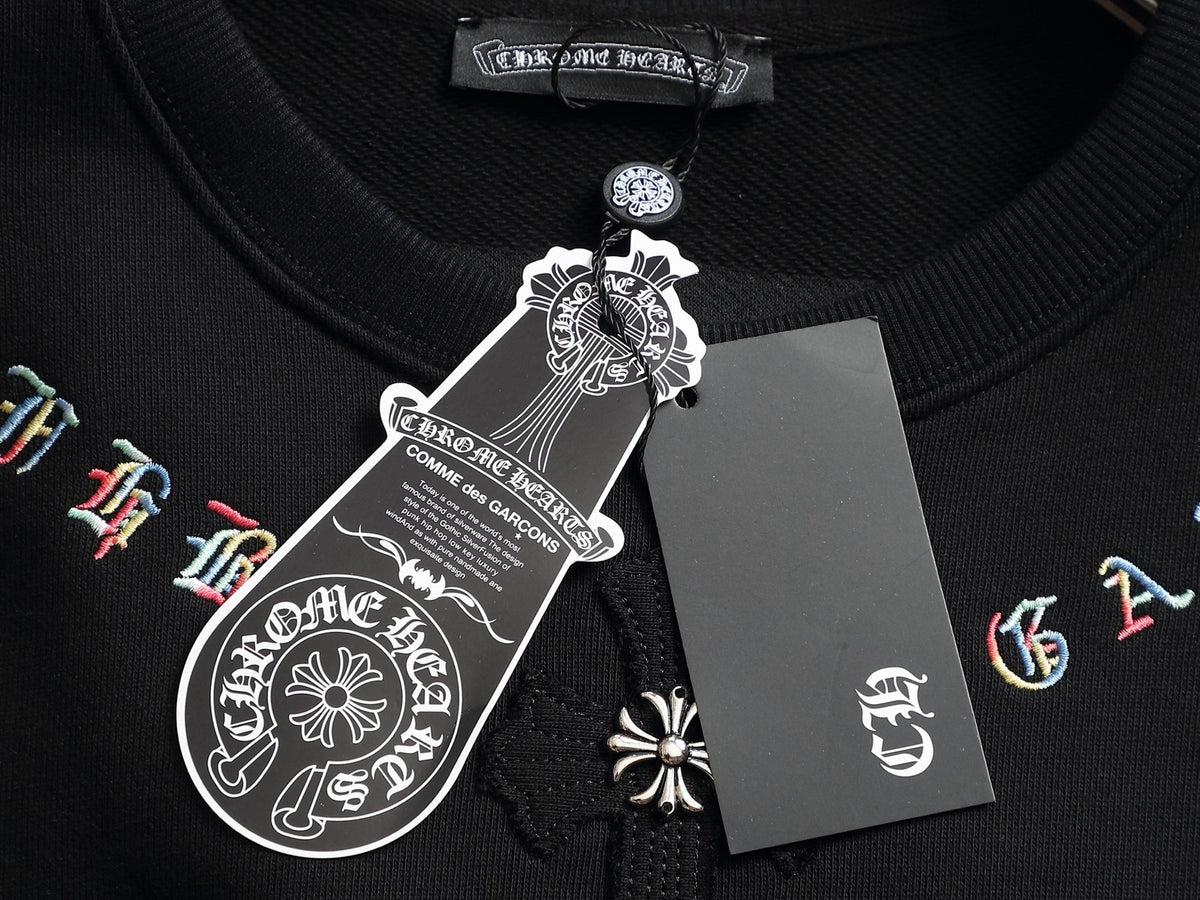 Sudadera Chrome Hearts cruz bordado cuello redondo sudadera - Estilo B CALIDAD ORIGINAL