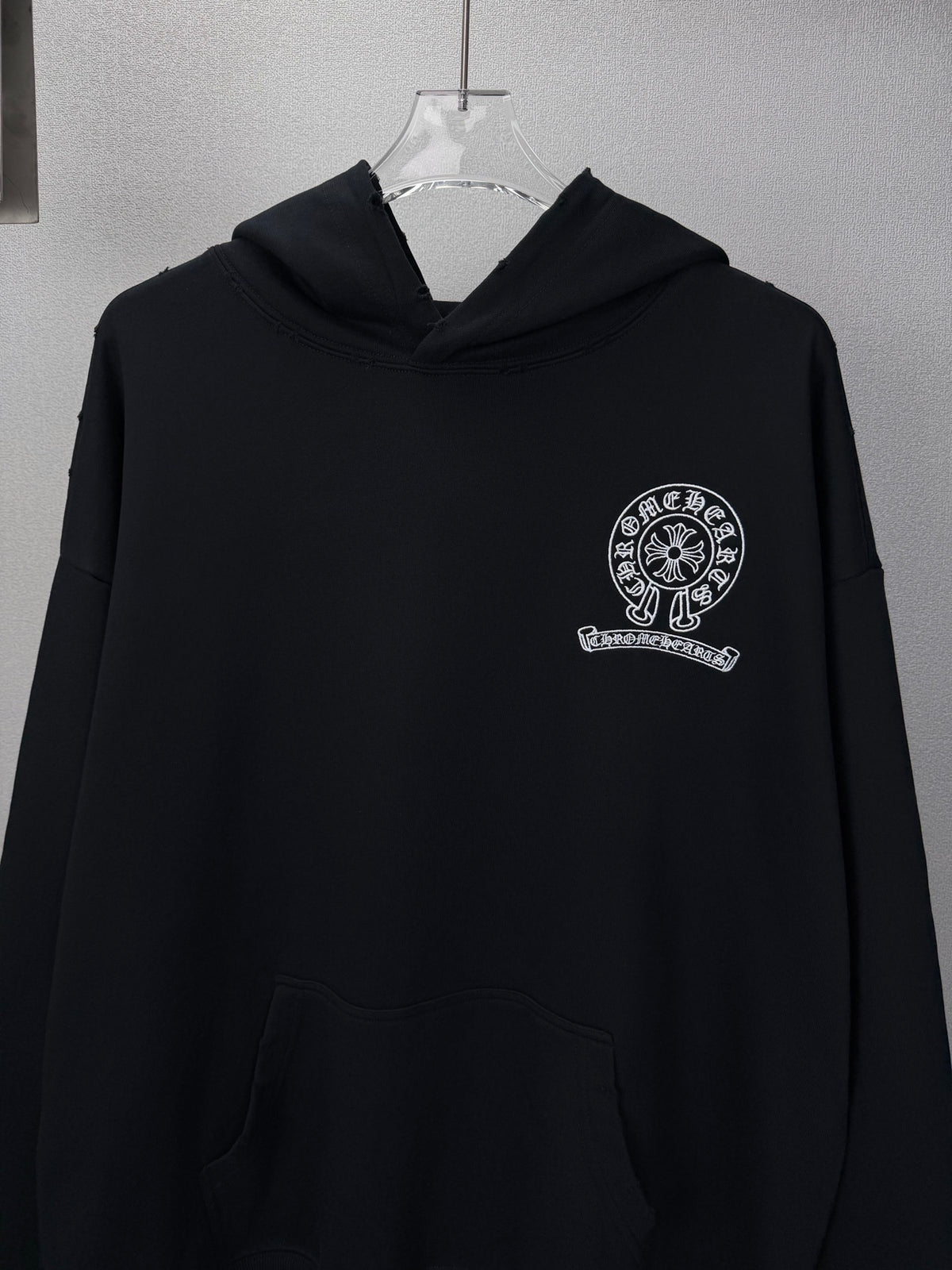 Sudadera Chrome Hearts 2026 nuevo bordado herradura logo Washed y desgastado para pareja sudadera con capucha - Estilo B CALIDAD ORIGINAL