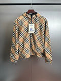 Chaqueta Burberry khaki a cuadros ecuestre bordado reversible chaqueta con capucha abrigo CALIDAD ORIGINAL