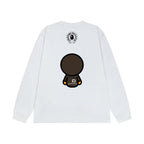 Polera Manga Larga Chrome Hearts 003005 Bape Milo Monkey colaboración estampado cuello redondo manga larga CALIDAD ORIGINAL