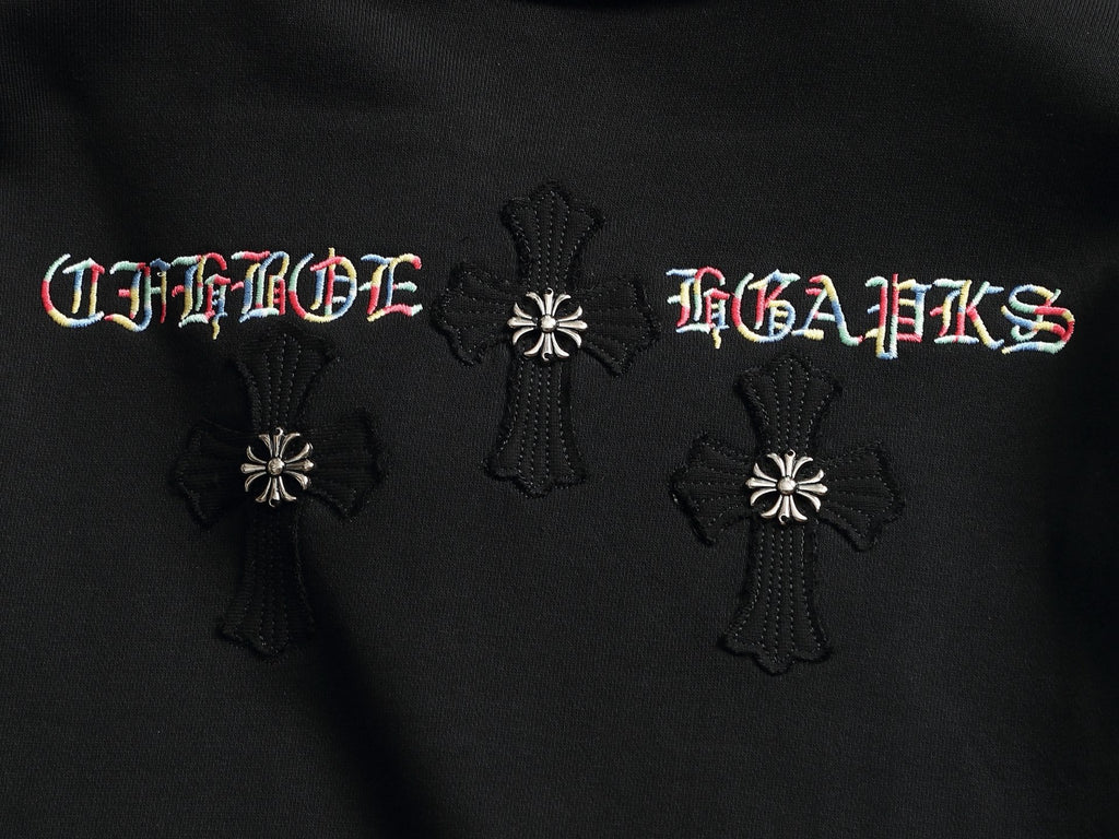 Sudadera Chrome Hearts cruz bordado cuello redondo sudadera - Estilo B CALIDAD ORIGINAL
