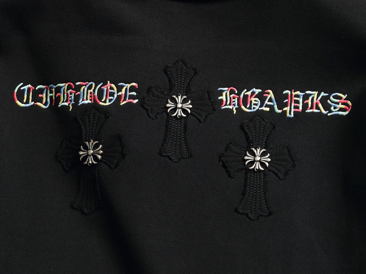 Sudadera Chrome Hearts cruz bordado cuello redondo sudadera - Estilo B CALIDAD ORIGINAL