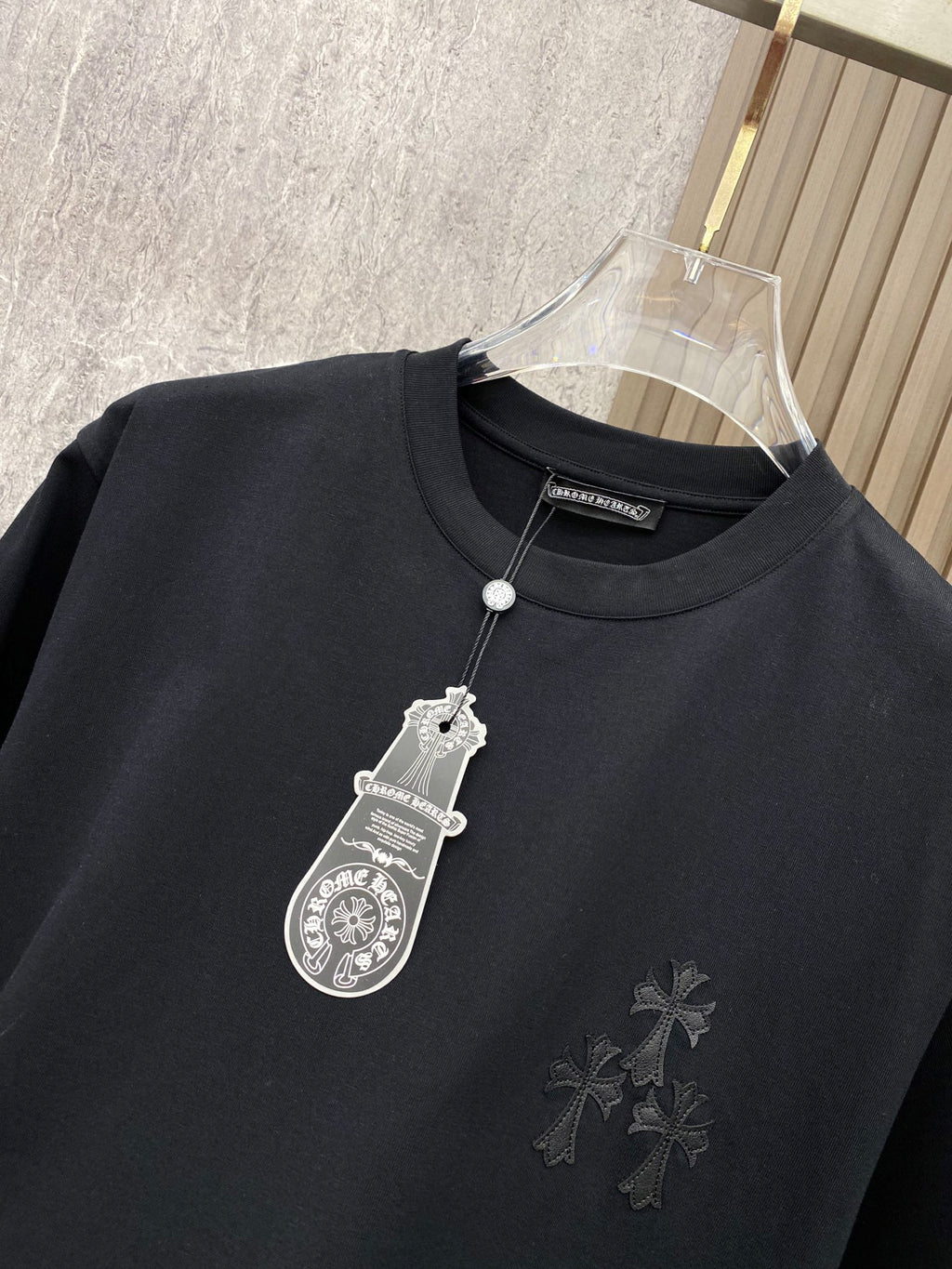 Polera Chrome Hearts 26SS verano nuevo cuello redondo manga corta polera CALIDAD ORIGINAL