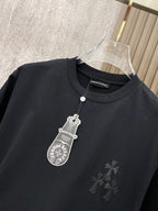 Polera Chrome Hearts 26SS verano nuevo cuello redondo manga corta polera CALIDAD ORIGINAL