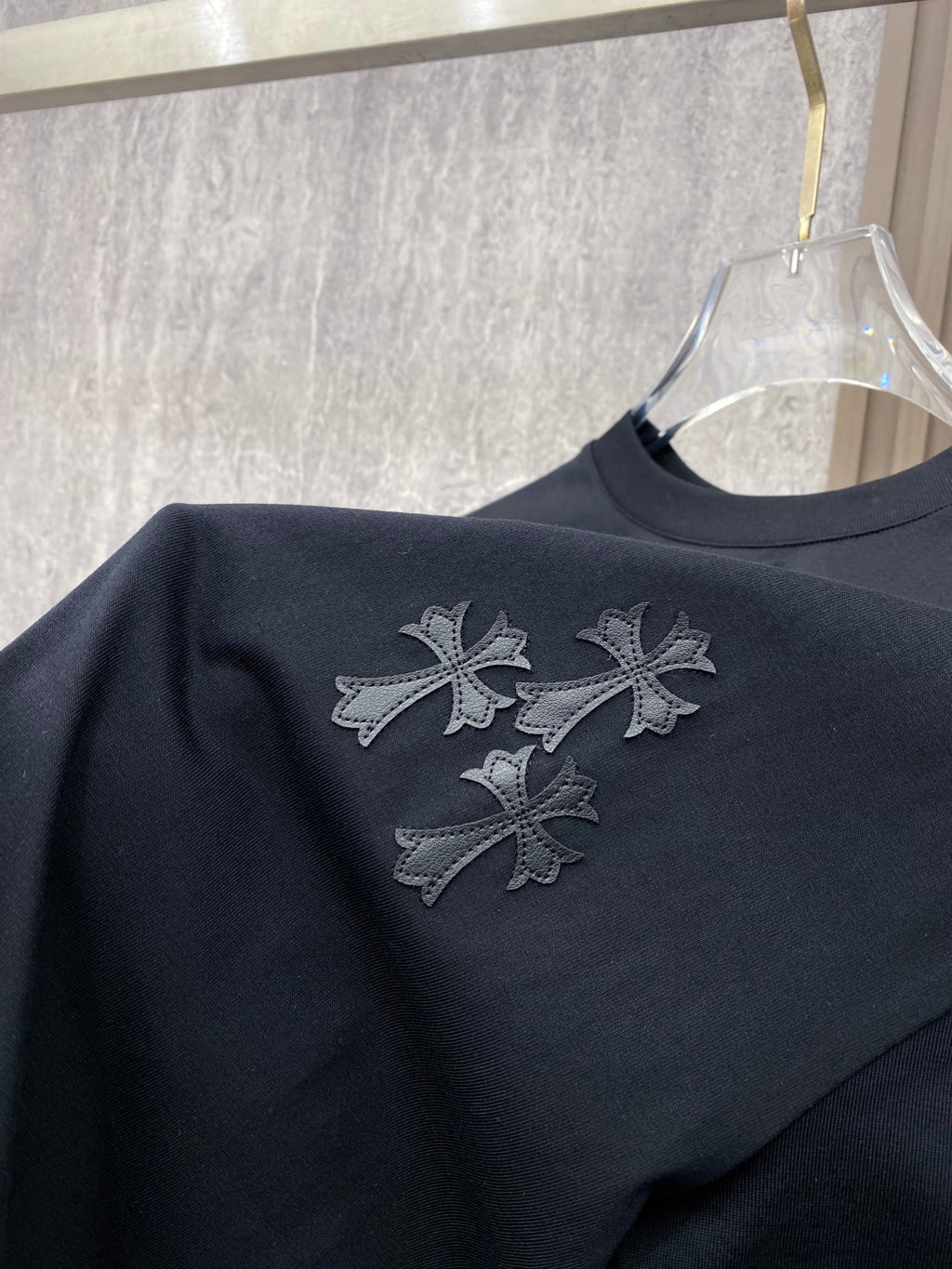 Polera Chrome Hearts 26SS verano nuevo cuello redondo manga corta polera CALIDAD ORIGINAL