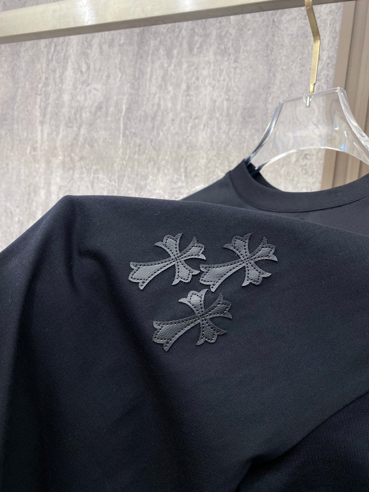 Polera Chrome Hearts 26SS verano nuevo cuello redondo manga corta polera CALIDAD ORIGINAL