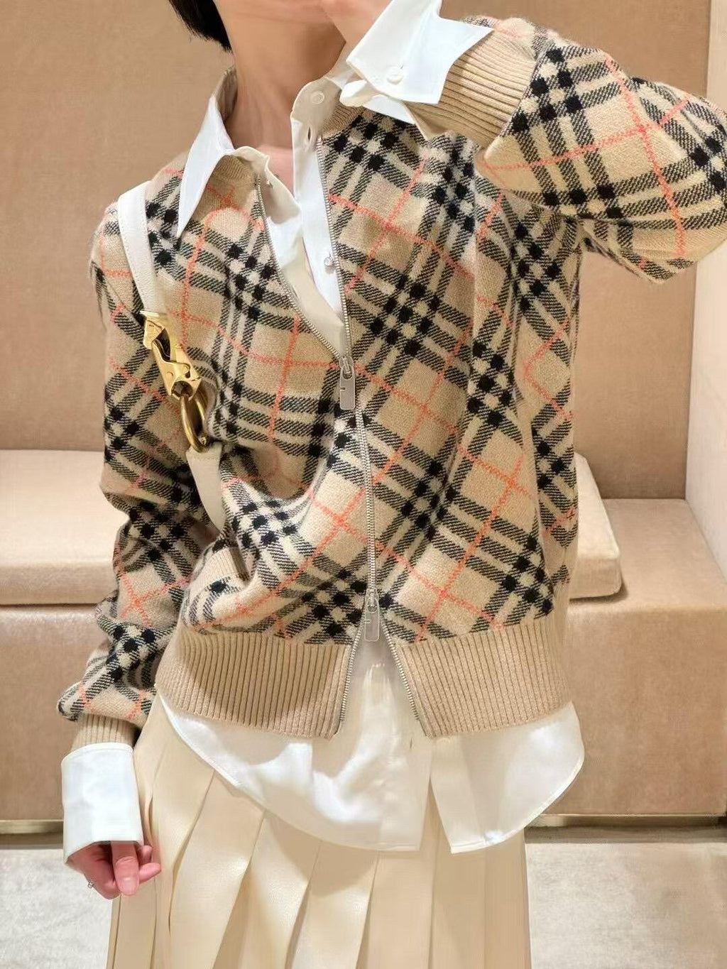 Chaqueta Burberry 25Fw a cuadros lana CALIDAD ORIGINAL