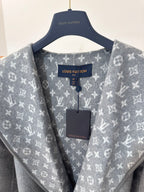 Chaqueta Louis Vuitton estilo cruzado con capucha long cashmere y lana abrigo con floral CALIDAD ORIGINAL