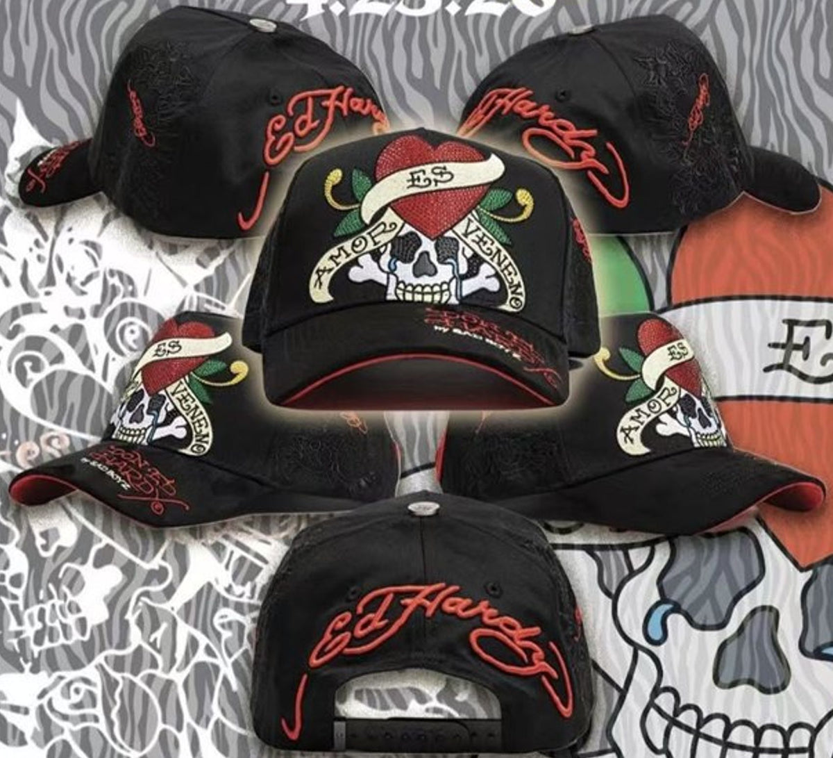 Gorra Calavera Corazón