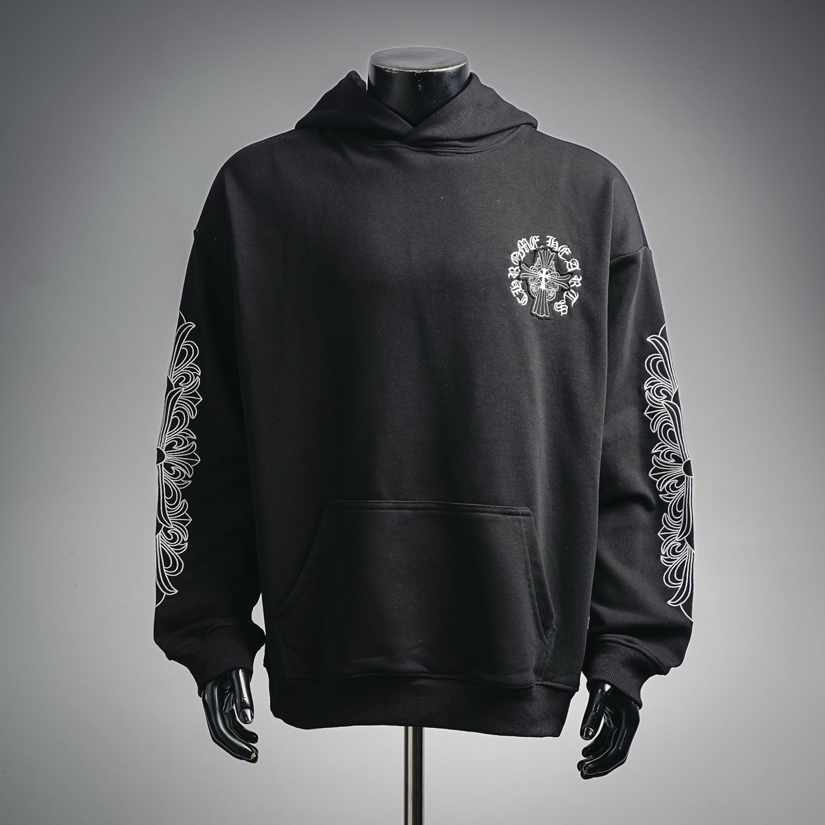 Sudadera Chrome Hearts 26SS perla cruz bordado con capucha CALIDAD ORIGINAL