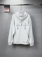 Sudadera Chrome Hearts 2026 nuevo bordado cruz logo Washed y desgastado para pareja con capucha - Estilo C CALIDAD ORIGINAL