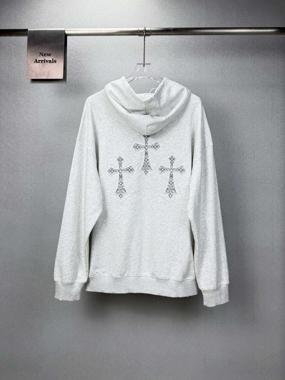 Sudadera Chrome Hearts 2026 nuevo bordado cruz logo Washed y desgastado para pareja con capucha - Estilo C CALIDAD ORIGINAL