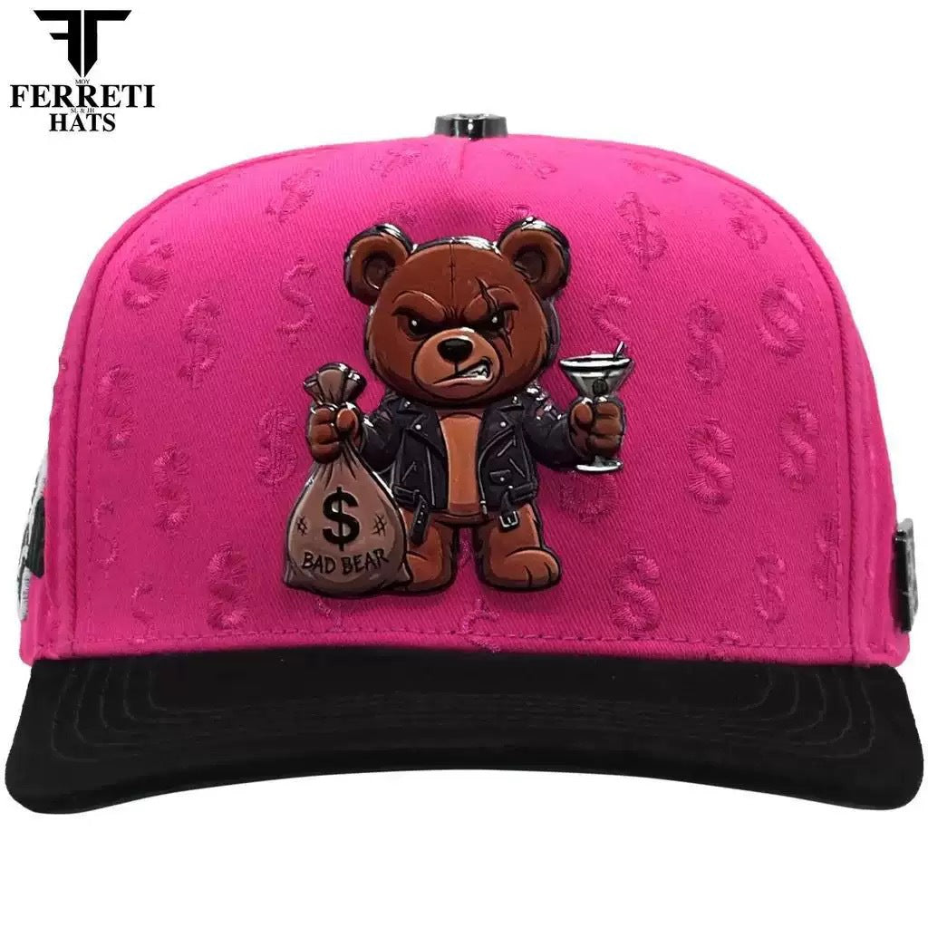 Gorra Oso de peluche con bolsa de dinero