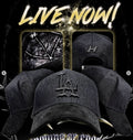Gorra Live Now! texto dorado