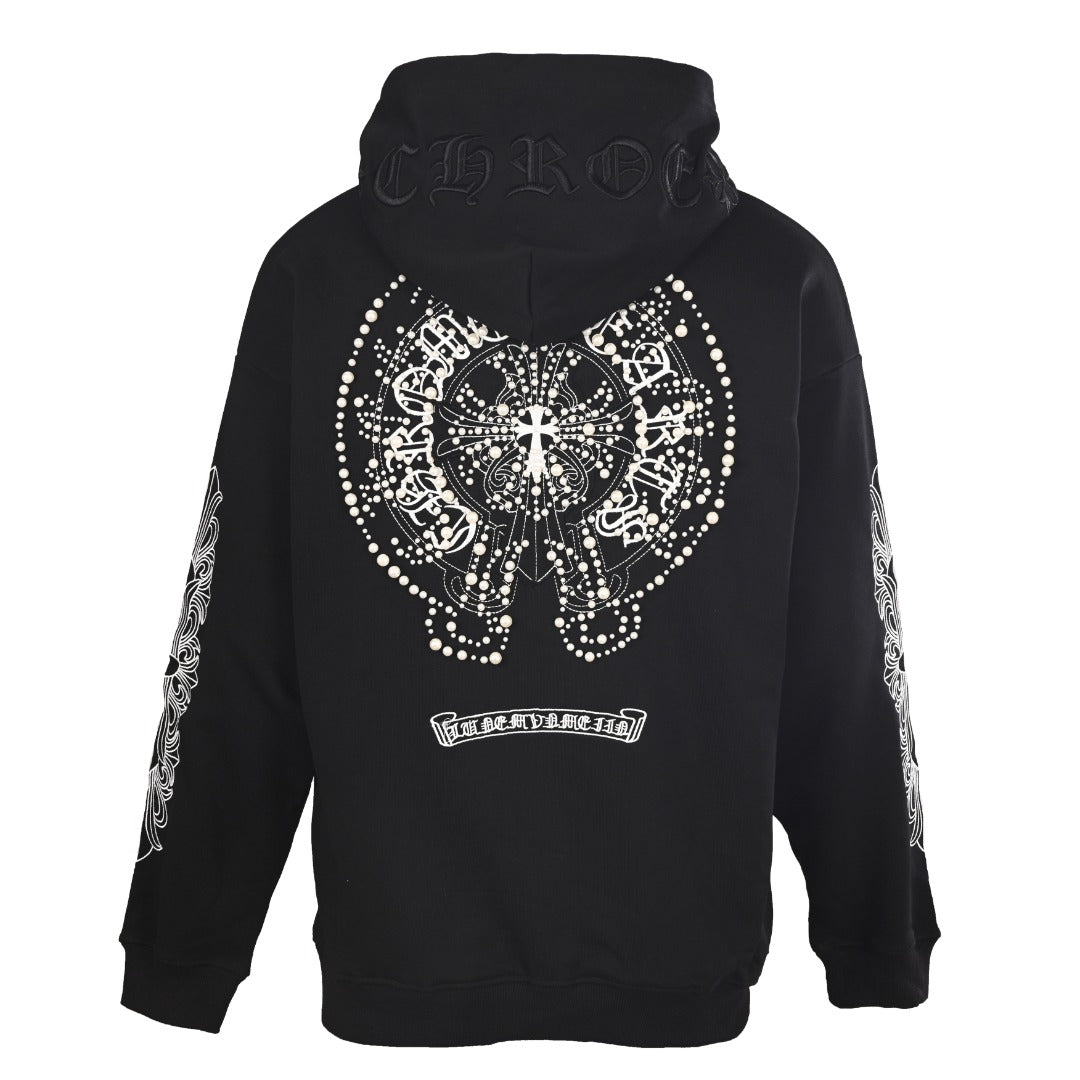 Sudadera Chrome Hearts perla cruz bordado sudadera con capucha - Estilo B CALIDAD ORIGINAL