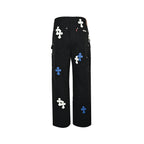Pantalón Chrome Hearts cuero cruz con estampado de cargo jeans CALIDAD ORIGINAL