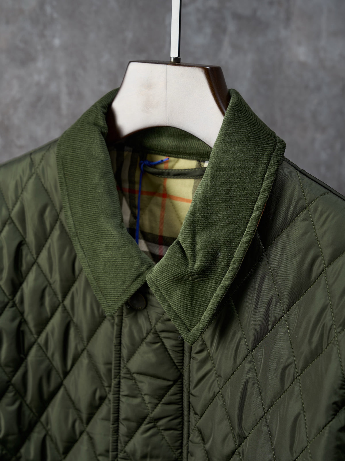 Chaqueta Burberry acolchada Nylon Barn a cuadros con cuello de pana CALIDAD ORIGINAL