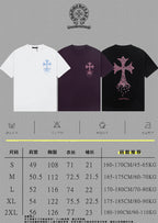 Polera Chrome Hearts 2026FW manga corta polera con estampado de logo, High-End 26s Double Yarn 300g Fabric - Estilo B CALIDAD ORIGINAL