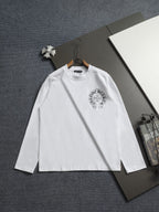 Prenda Chrome Hearts cruz y herradura estampado de logo cuello redondo manga larga - Estilo E CALIDAD ORIGINAL