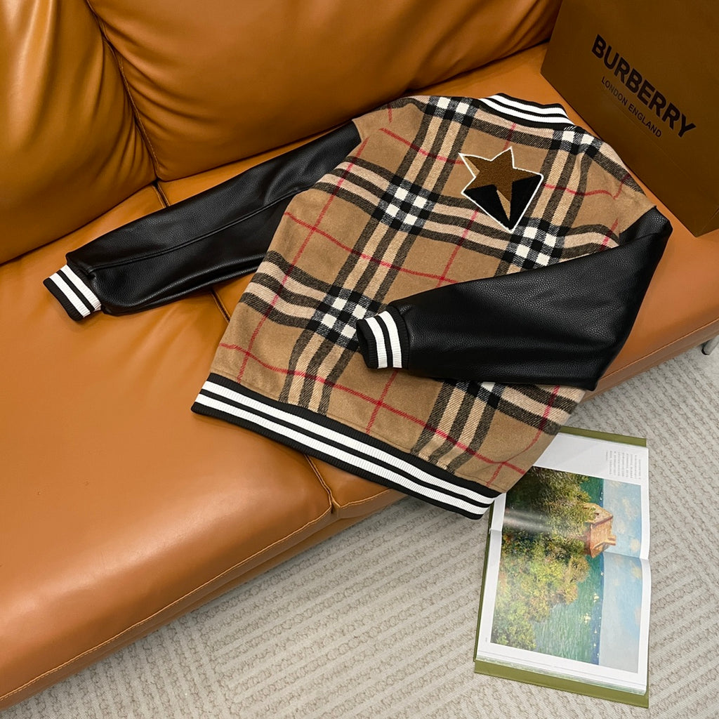 Chaqueta Burberry ️ 2023 primavera/verano runway baseball chaqueta CALIDAD ORIGINAL