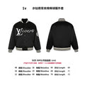 Chaqueta Louis Vuitton 1v Rhinestone bordado Padded Baseball chaqueta CALIDAD ORIGINAL