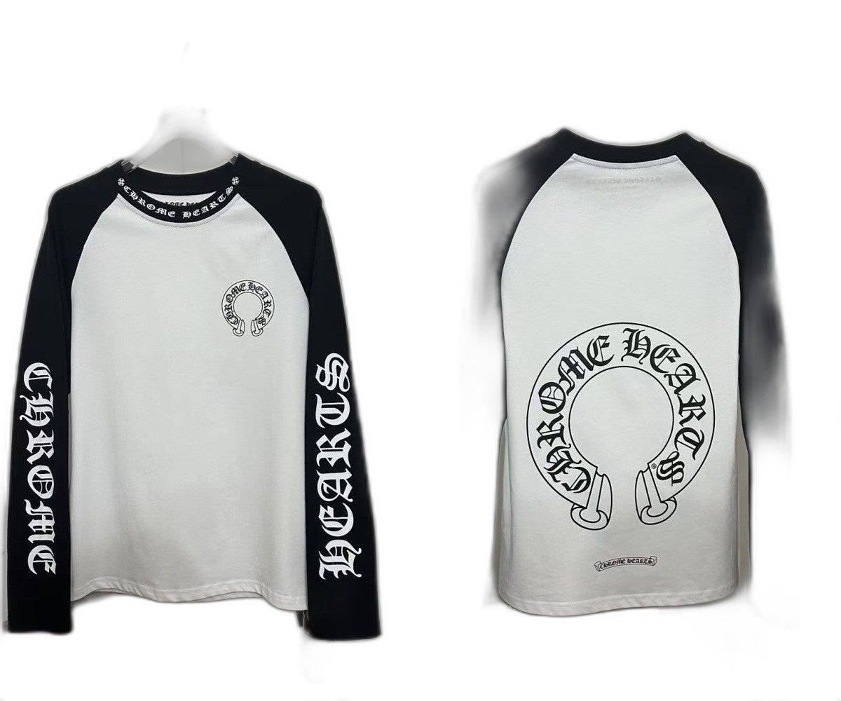 Chrome Hearts Raglán CH - Blanco/Negro - CALIDAD ORIGINAL
