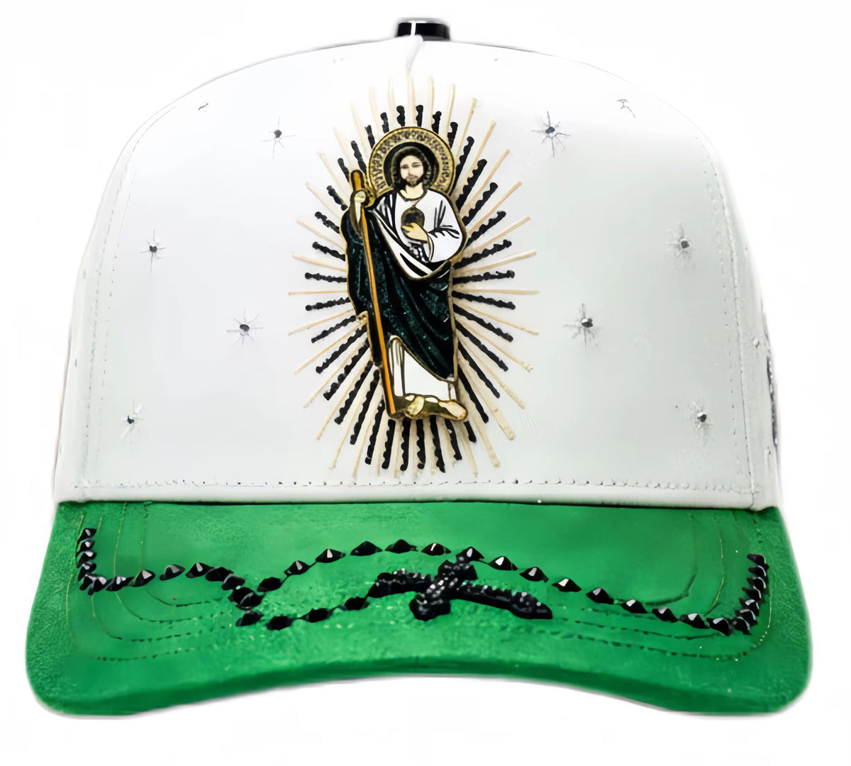 Gorra Virgen de Guadalupe con rosario