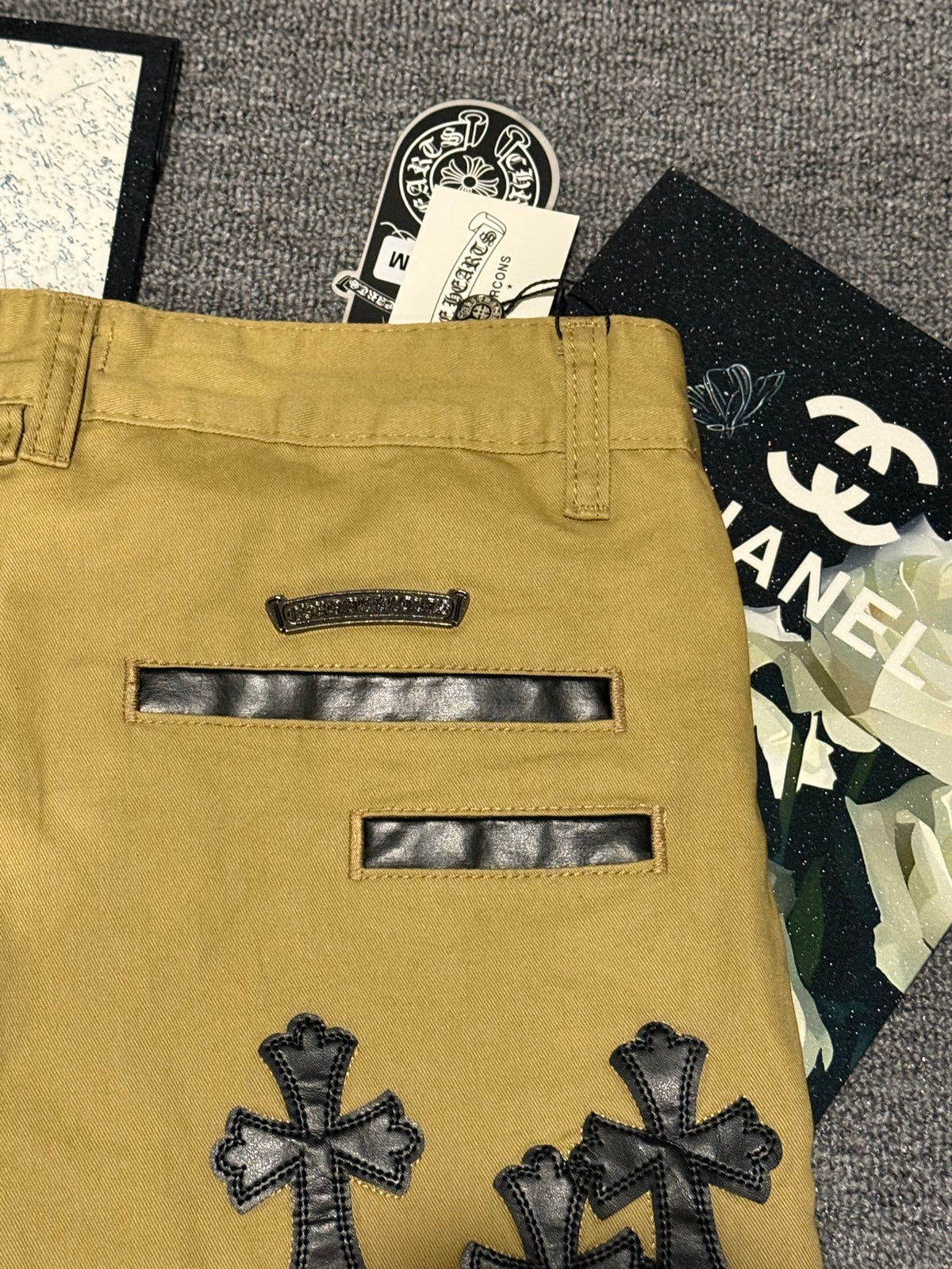 Pantalón Chrome Hearts cruz con estampado de denim pantalón CALIDAD ORIGINAL