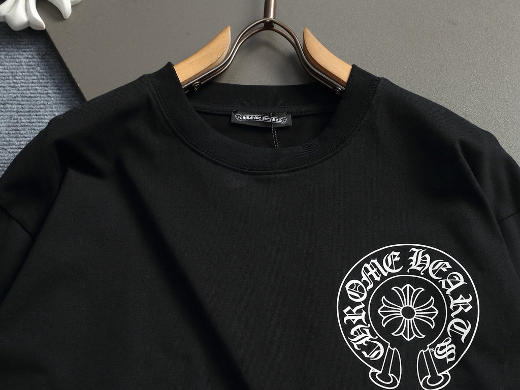 Prenda Chrome Hearts cruz y herradura estampado de logo cuello redondo manga larga - Estilo F CALIDAD ORIGINAL