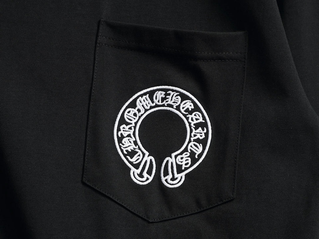 Prenda Chrome Hearts cruz y herradura estampado de logo cuello redondo manga larga - Estilo D CALIDAD ORIGINAL