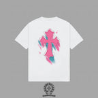 Polera Chrome Hearts 2026FW manga corta polera con estampado de logo, High-End 26s Double Yarn 300g Fabric - Estilo D CALIDAD ORIGINAL
