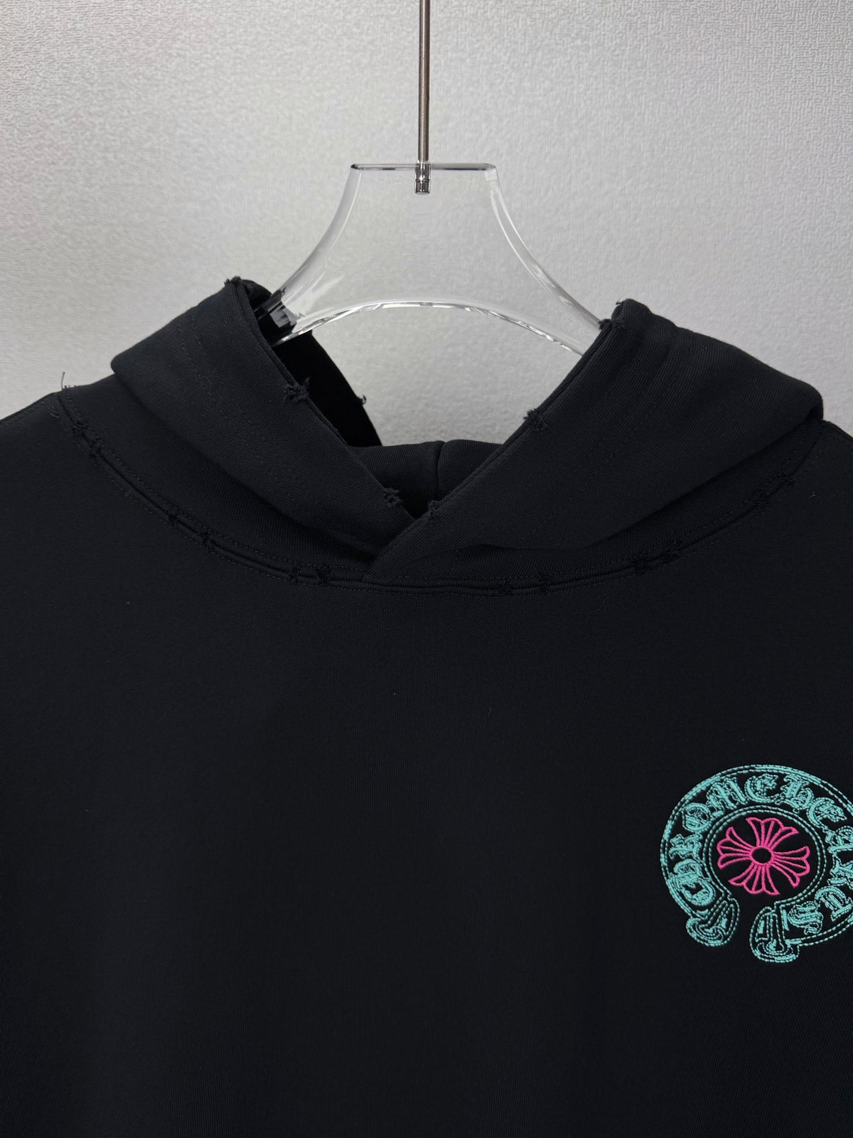 Sudadera Chrome Hearts 2026 nuevo bordado herradura logo Washed y desgastado para pareja con capucha - Estilo B CALIDAD ORIGINAL