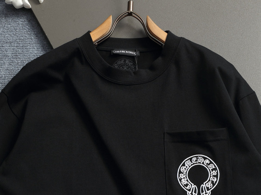 Prenda Chrome Hearts cruz y herradura estampado de logo cuello redondo manga larga - Estilo D CALIDAD ORIGINAL
