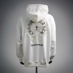 Sudadera Chrome Hearts 26SS perla cruz bordado con capucha - Estilo B CALIDAD ORIGINAL