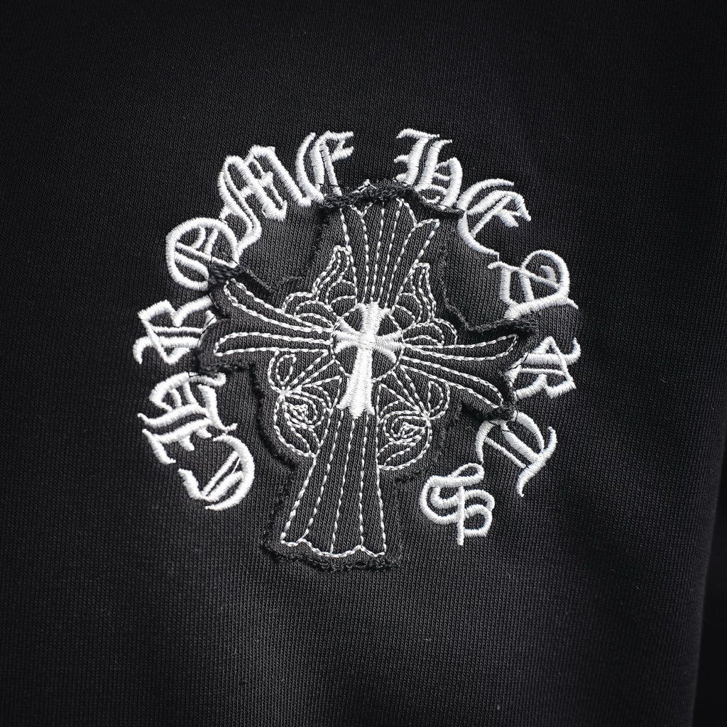 Sudadera Chrome Hearts 26SS perla cruz bordado con capucha CALIDAD ORIGINAL