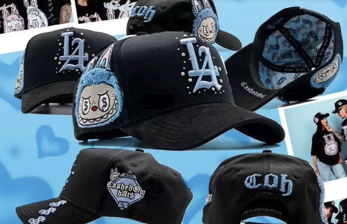 Gorra LA con monstruo azul llorando