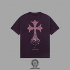 Polera Chrome Hearts 2026FW manga corta polera con estampado de logo, High-End 26s Double Yarn 300g Fabric - Estilo B CALIDAD ORIGINAL