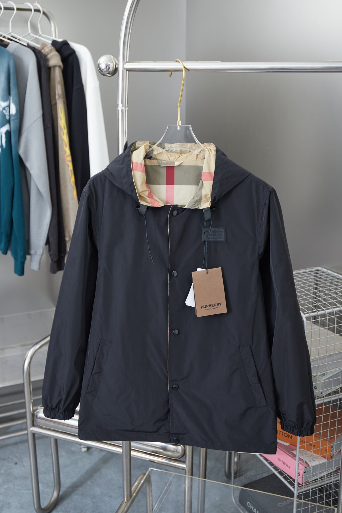 Chaqueta Burberry BR Large a cuadros reversible chaqueta CALIDAD ORIGINAL