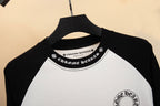 Polera Manga Larga Chrome Hearts negro y blanco Raglan herradura con letras estampado manga larga polera CALIDAD ORIGINAL