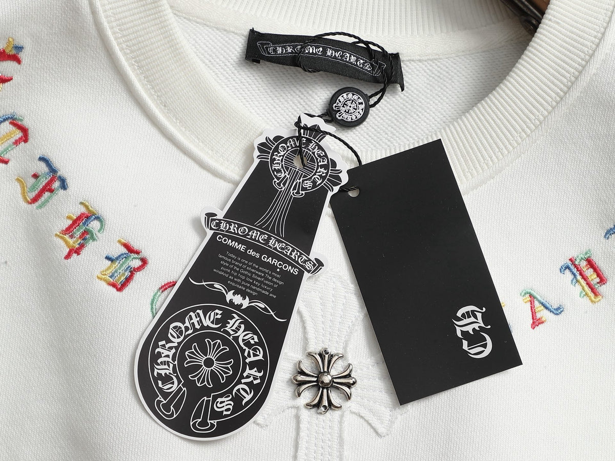 Sudadera Chrome Hearts cruz bordado cuello redondo sudadera CALIDAD ORIGINAL