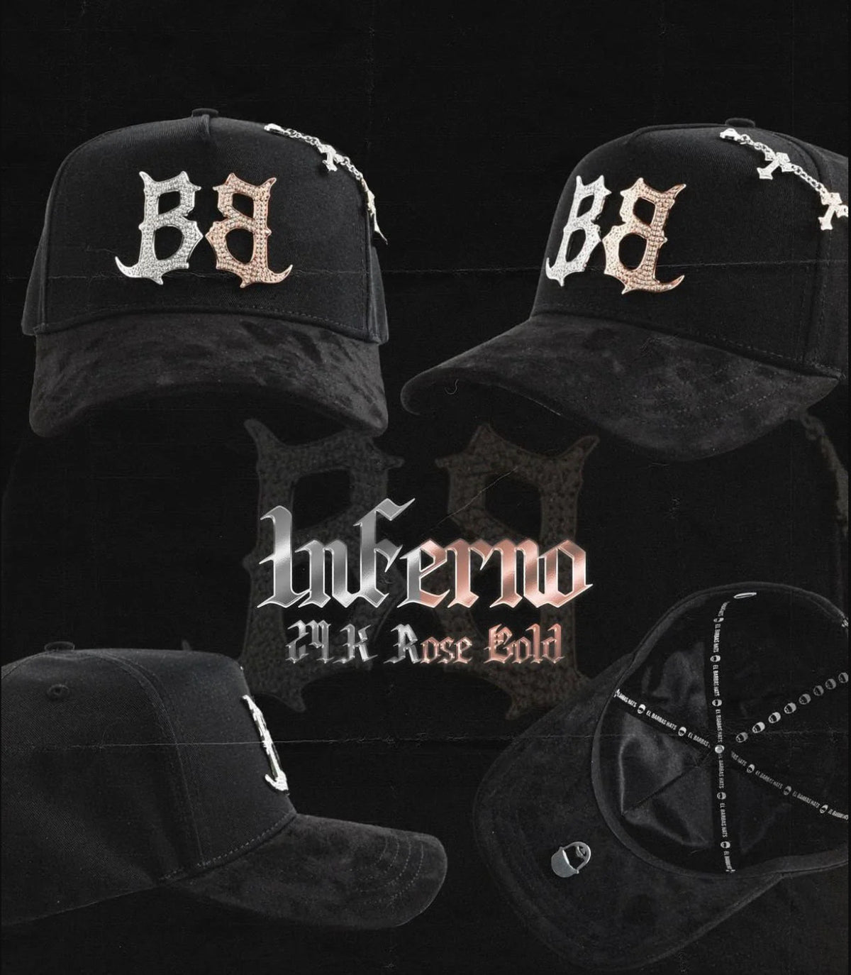 Gorra BB Inferno 24K Rose Gold