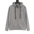 Chaqueta Chrome Hearts negro cruz estampado con capucha chaqueta - gris CALIDAD ORIGINAL